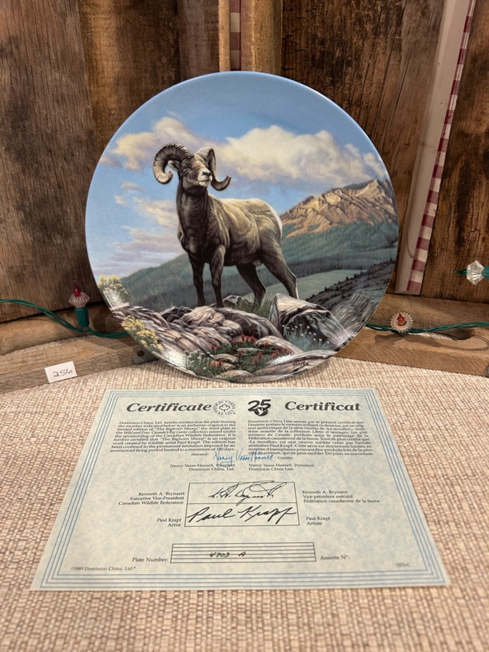 Vintage 1989 "The Bighorn Sheep" Wild and Free Canada's Big Game Collector's Pla